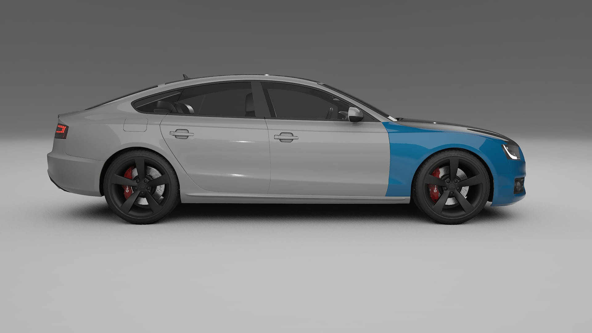 Audi A5 8T Sportback prefacelift PPF | CrystalGuard Front Kit with Carbon Bonnet 2