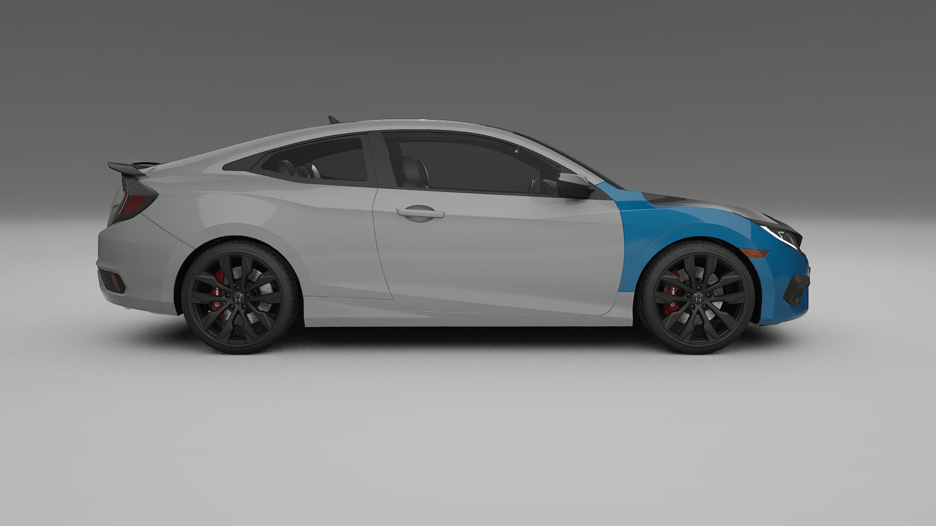 Honda Civic coupe prefacelift PPF | CrystalGuard Front Kit with Carbon Bonnet