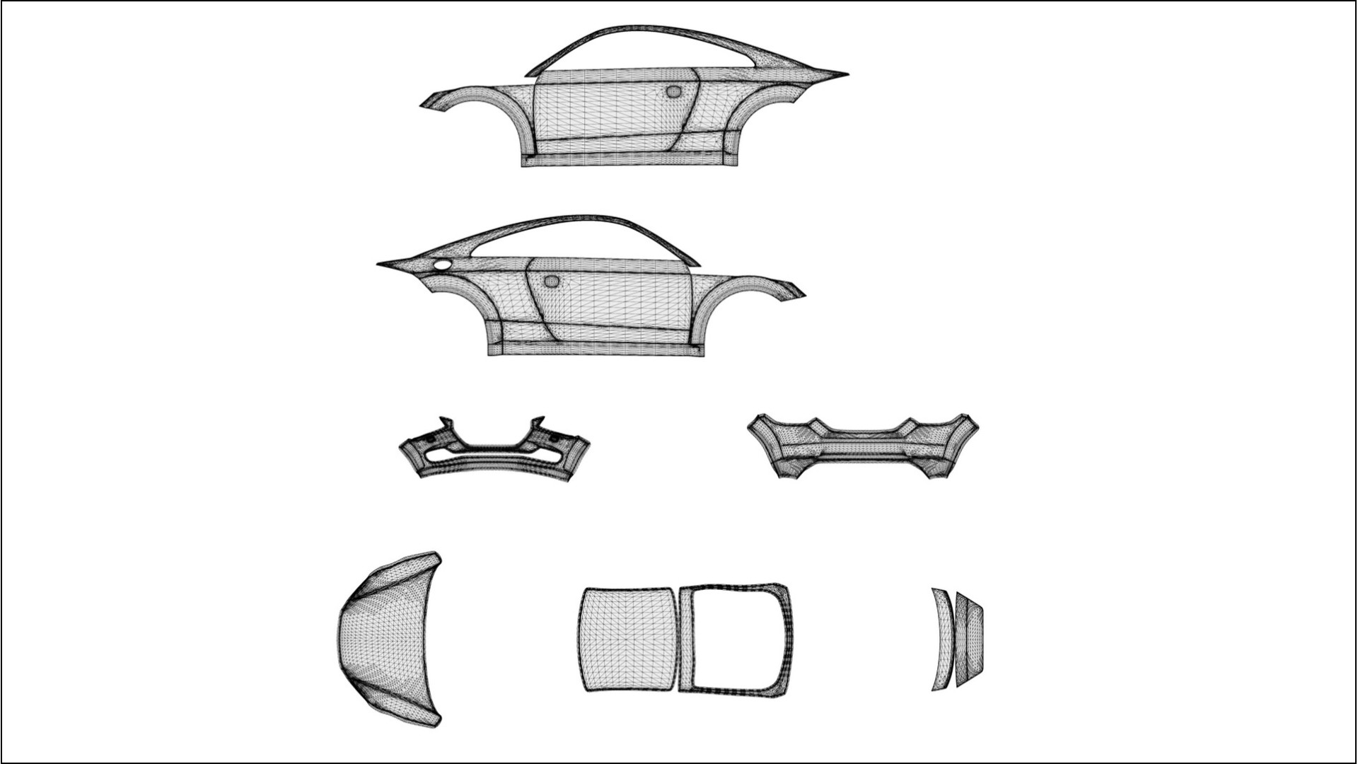Audi TT Coupe 8S prefacelift pre-LCI BARCELONA Designed Wrap PPF Kit – Printable Polyurethane Film 2