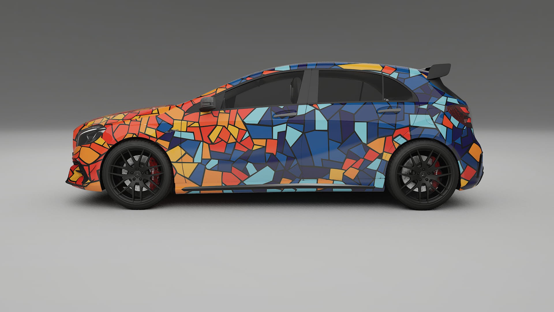 Mercedes A45 AMG W176 BARCELONA Designed Wrap PPF Kit – Printable Polyurethane Film