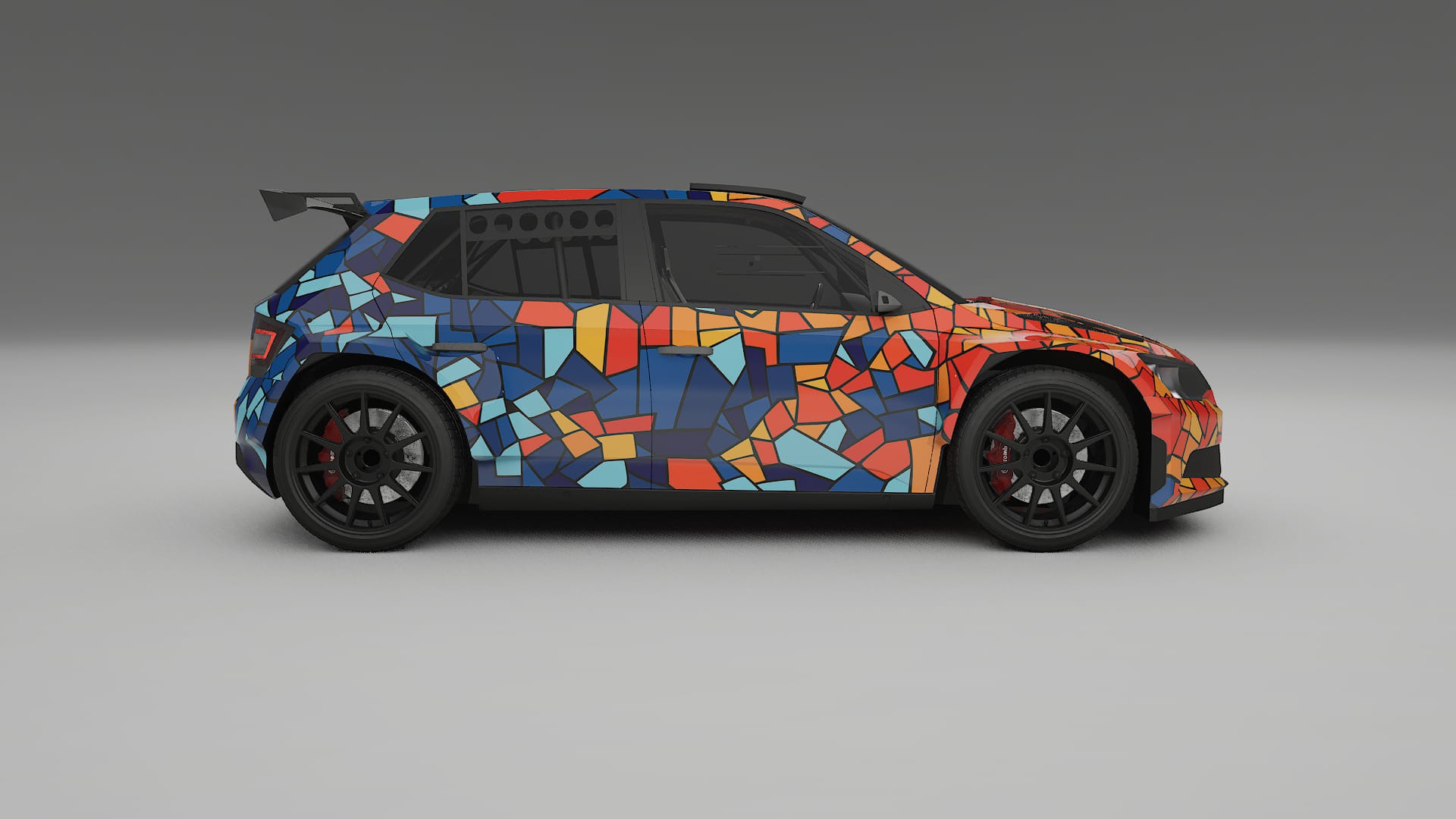 Škoda Fabia R5 6V BARCELONA Designed Wrap PPF Kit – Printable Polyurethane Film