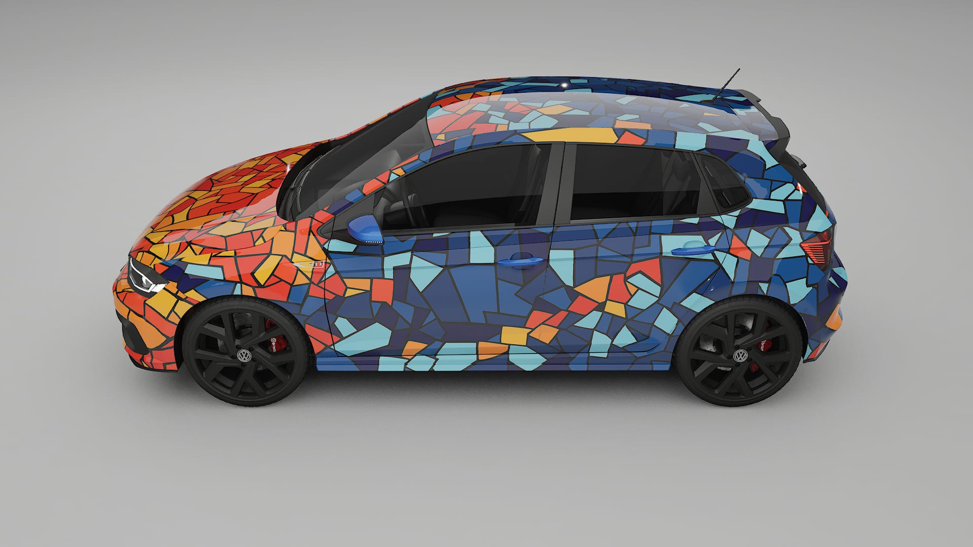 VW Polo GTI VI BARCELONA Designed Wrap PPF Kit – Printable Polyurethane Film