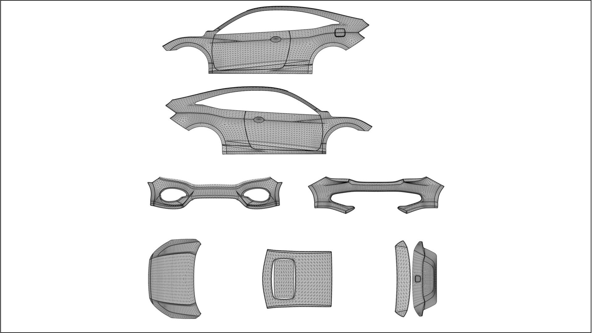 Honda Civic coupe prefacelift pre-LCI BARCELONA Designed Wrap PPF Kit – Printable Polyurethane Film 2