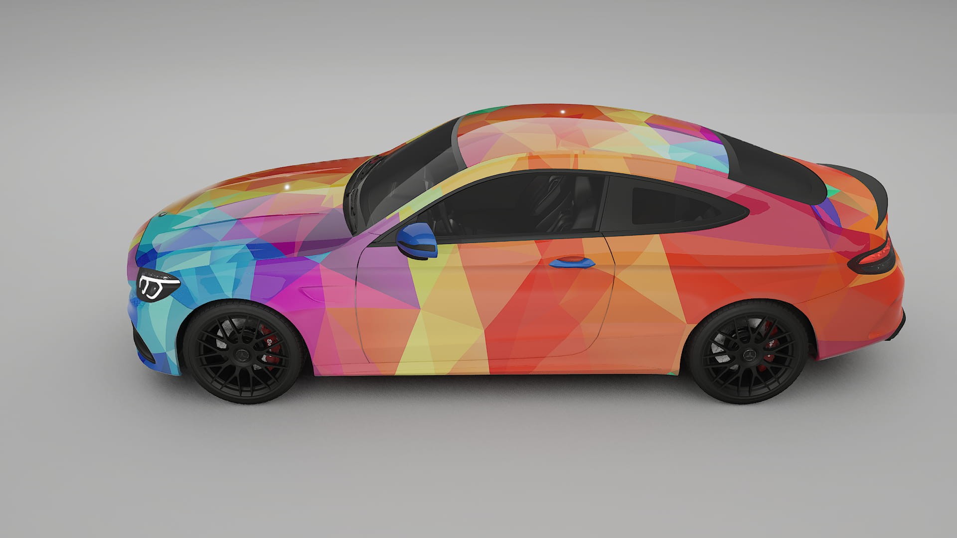 Mercedes C63 AMG W205 Coupe VECTOR VIBE Designed Wrap PPF Kit – Printable Polyurethane Film