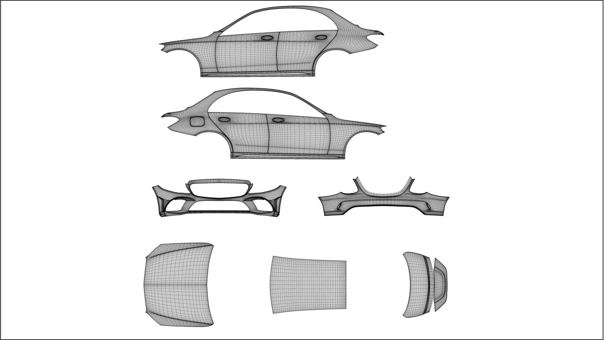 Mercedes C-class W205 AMG sedan VECTOR VIBE Designed Wrap PPF Kit – Printable Polyurethane Film