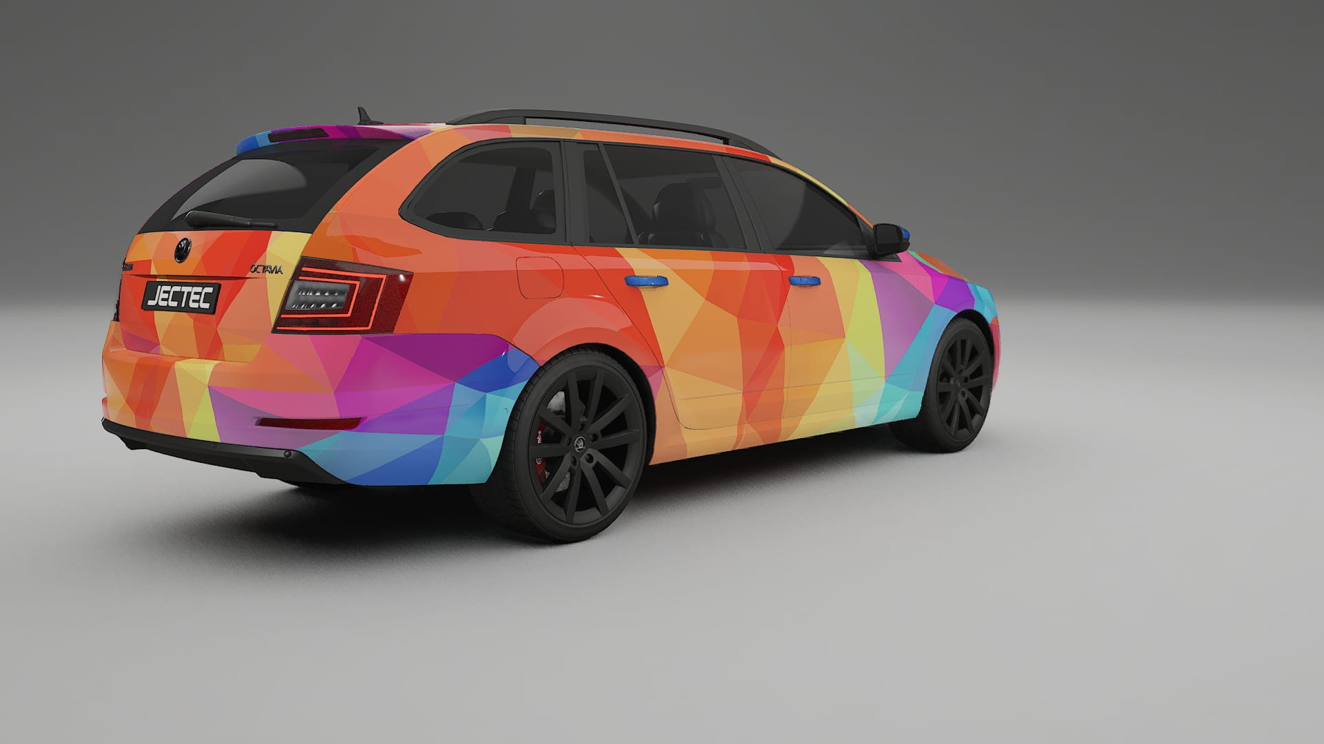 Škoda Octavia combi 5E VECTOR VIBE Designed Wrap PPF Kit – Printable Polyurethane Film