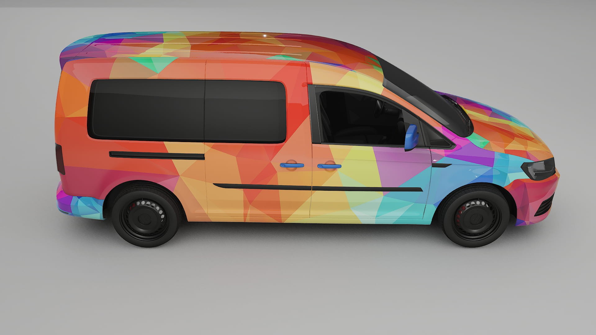 VW Caddy Maxi SB VECTOR VIBE Designed Wrap PPF Kit – Printable Polyurethane Film