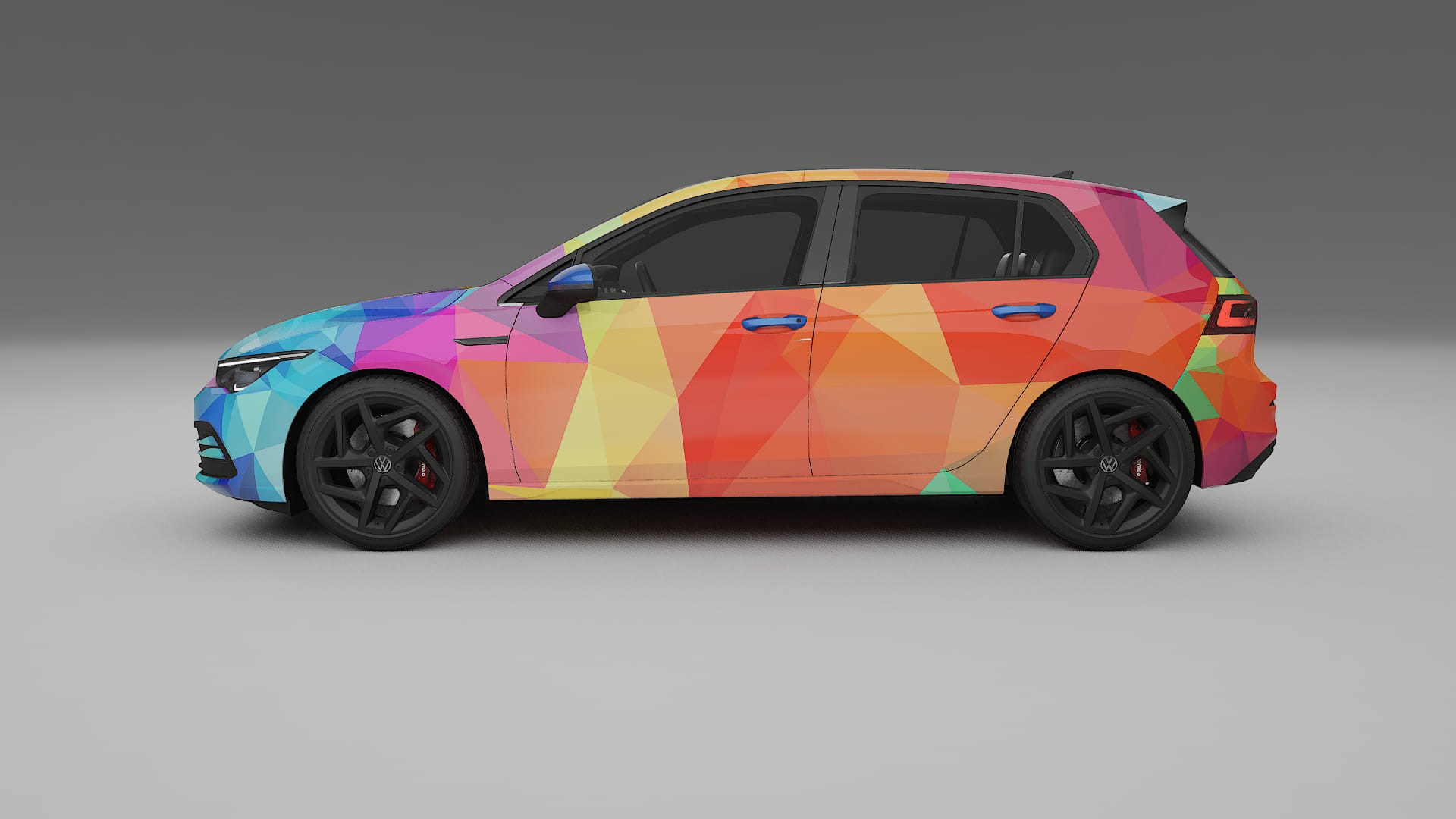 VW Golf Mk8 VECTOR VIBE Designed Wrap PPF Kit – Printable Polyurethane Film