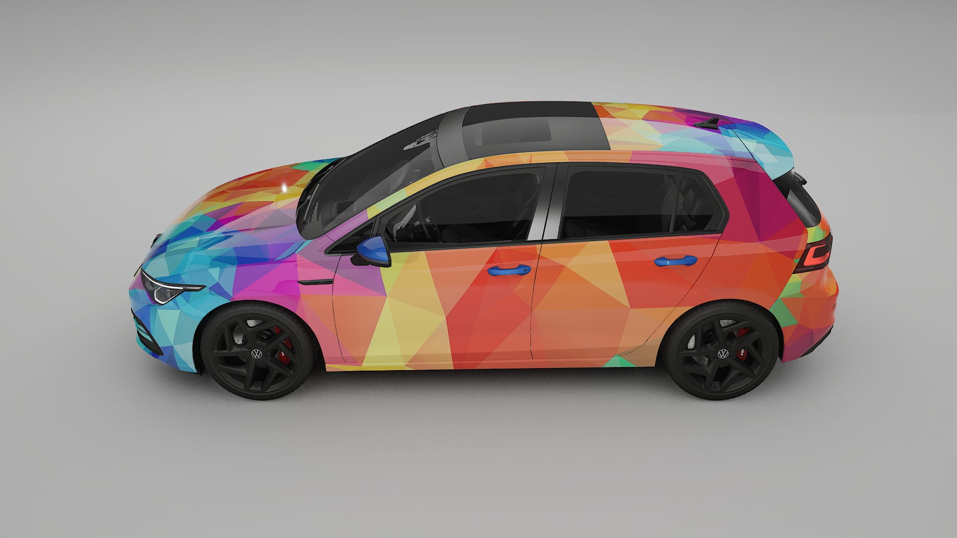 VW Golf Mk8 VECTOR VIBE Designed Wrap PPF Kit – Printable Polyurethane Film