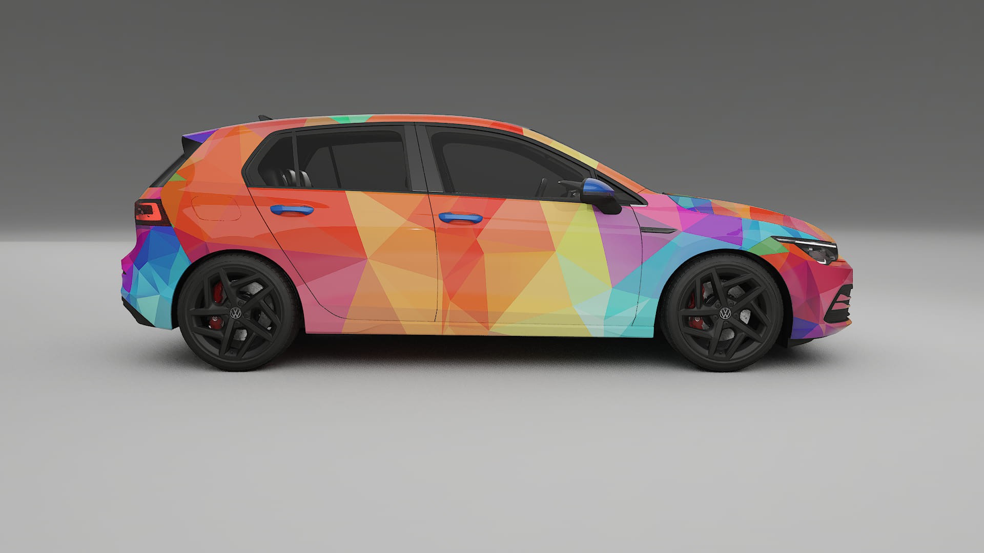 VW Golf Mk8 VECTOR VIBE Designed Wrap PPF Kit – Printable Polyurethane Film