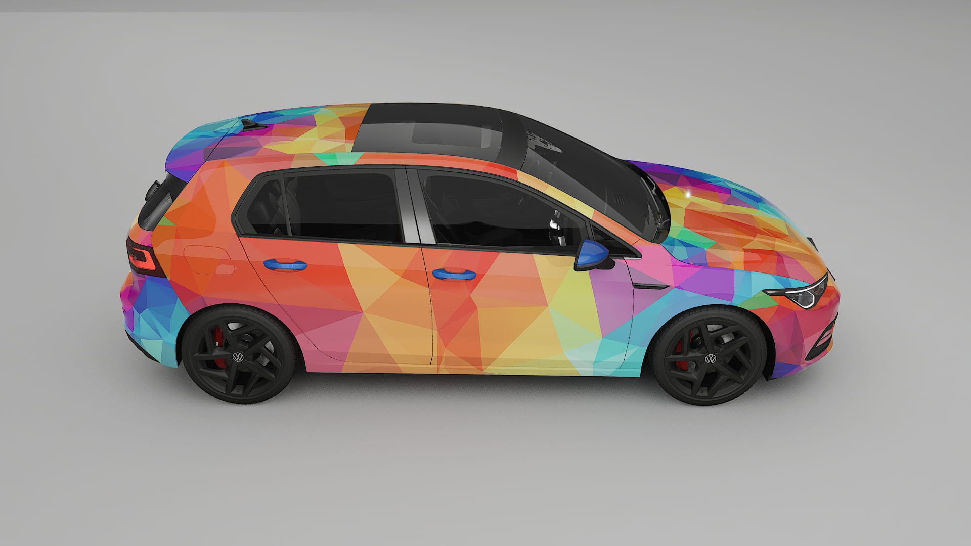 VW Golf Mk8 VECTOR VIBE Designed Wrap PPF Kit – Printable Polyurethane Film