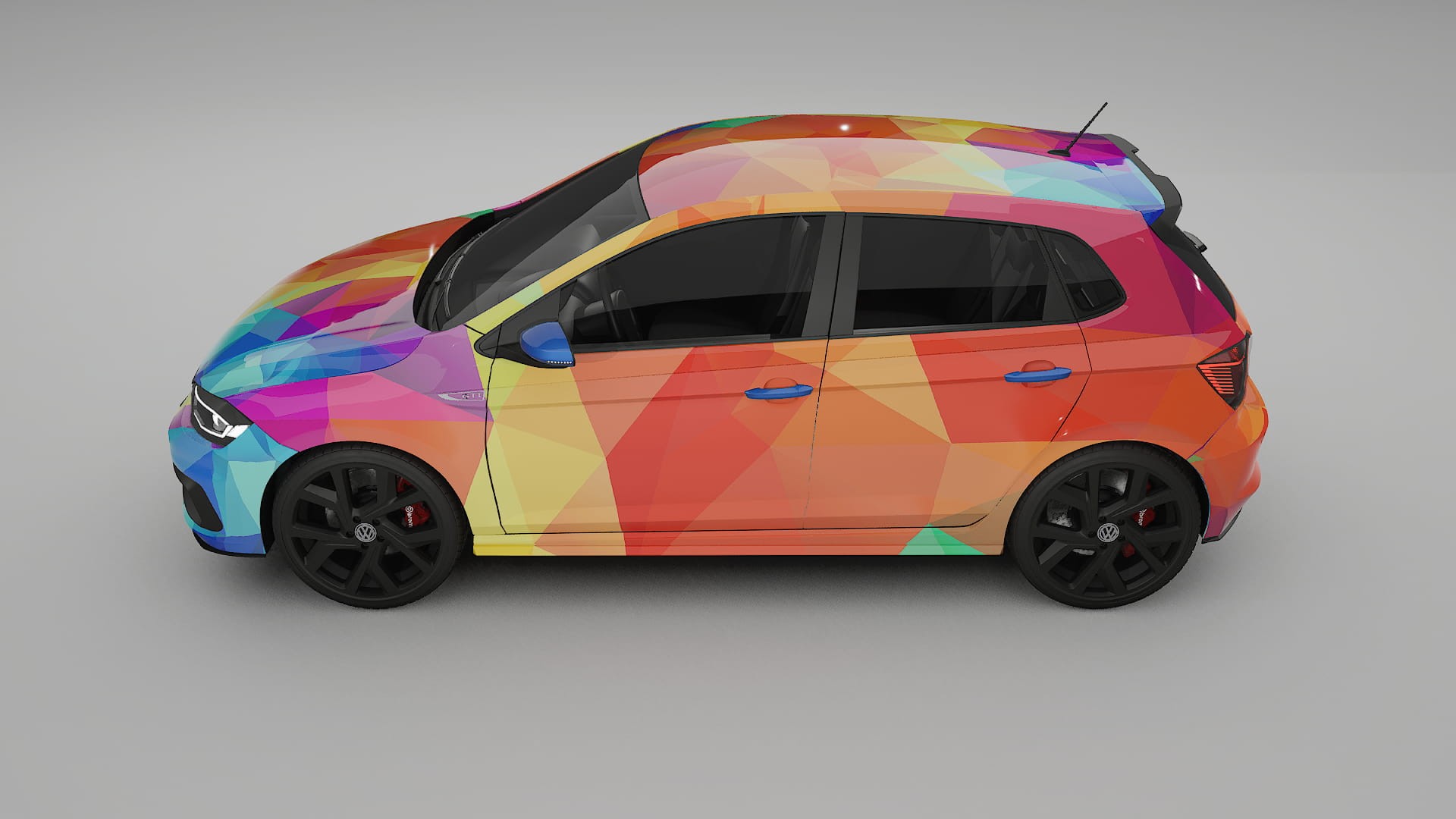 VW Polo GTI VI VECTOR VIBE Designed Wrap PPF Kit – Printable Polyurethane Film