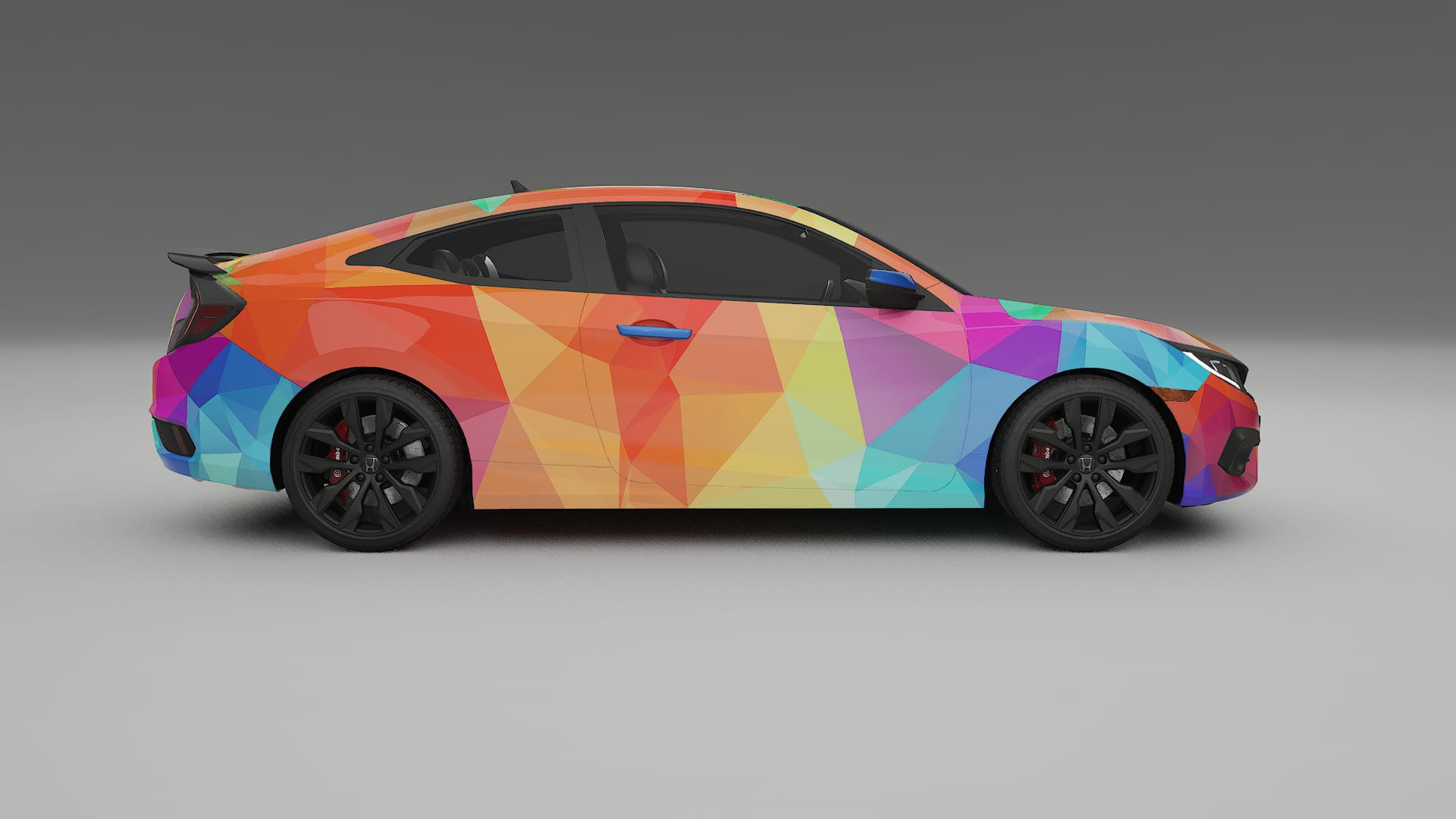 Honda Civic coupe prefacelift pre-LCI VECTOR VIBE Designed Wrap PPF Kit – Printable Polyurethane Film