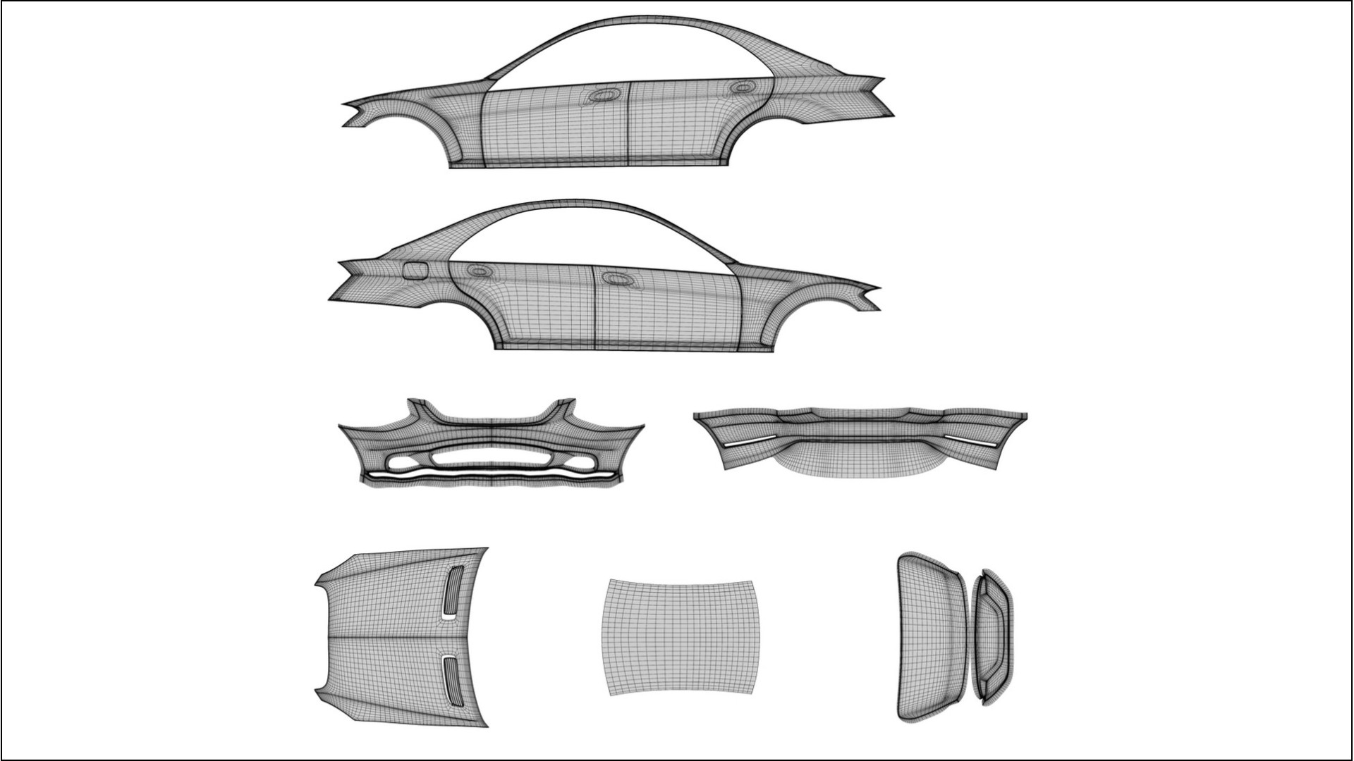 Mercedes S-class W221 facelift LCI NINJA TURTLES Designed Wrap PPF Kit – Printable Polyurethane Film 2