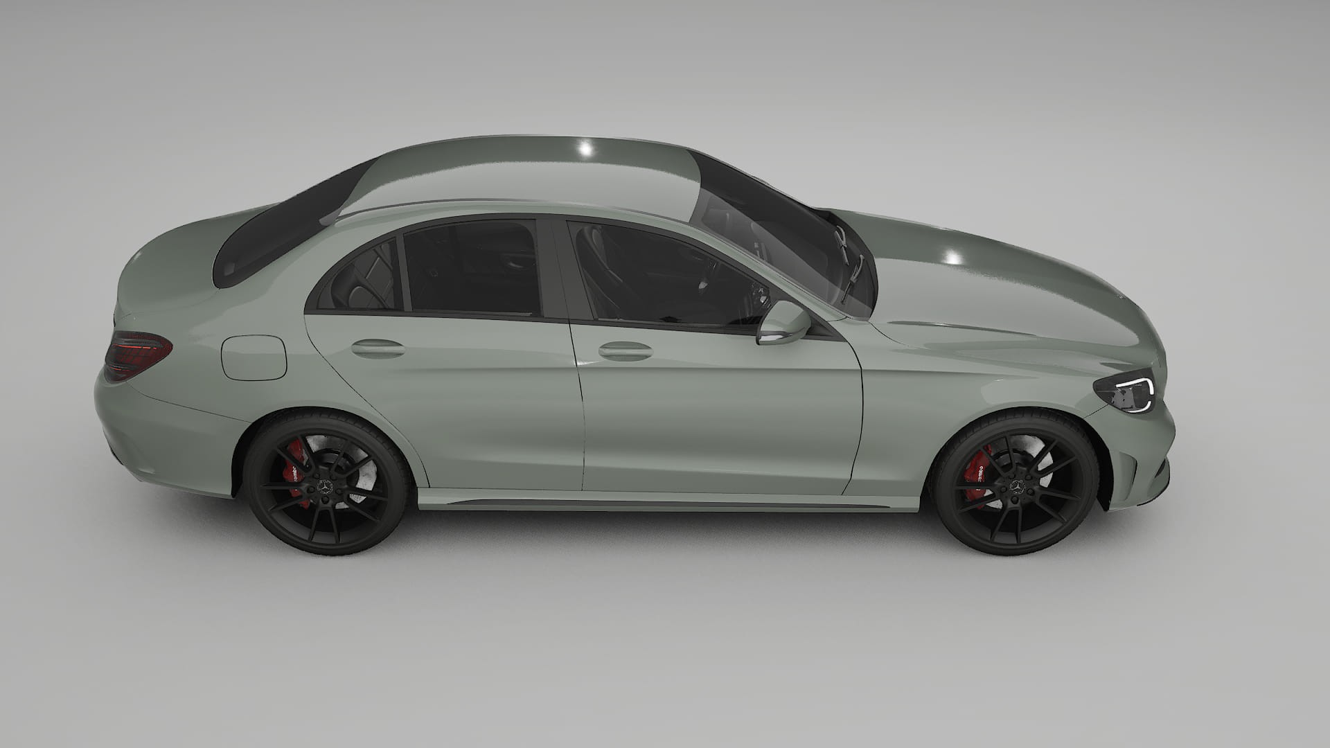 Mercedes C-Class W205 AMG sedan TPU Paint Protection Film | SLATE Color Change PPF Full Pre-Cut Kit