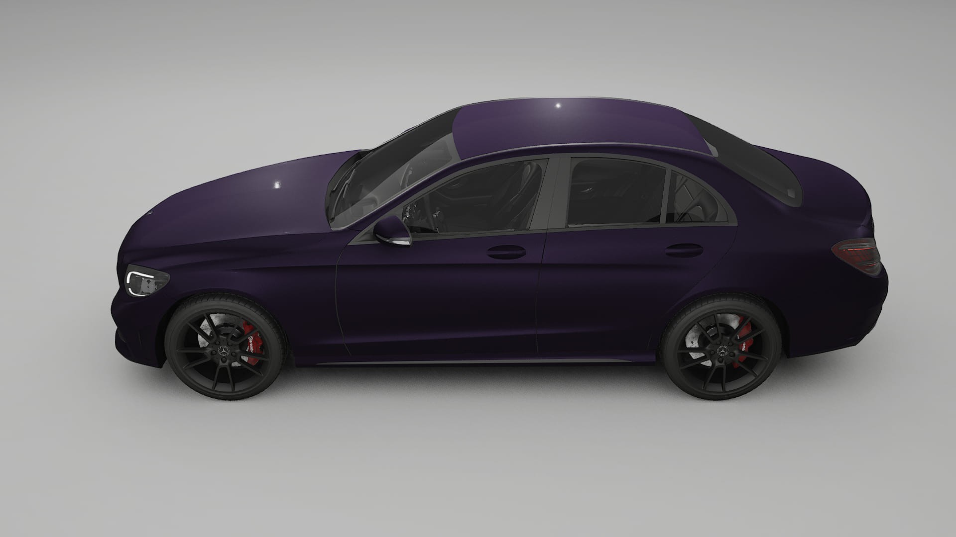 Mercedes C-Class W205 AMG sedan TPU Paint Protection Film | VIOLET Color Change PPF Full Pre-Cut Kit