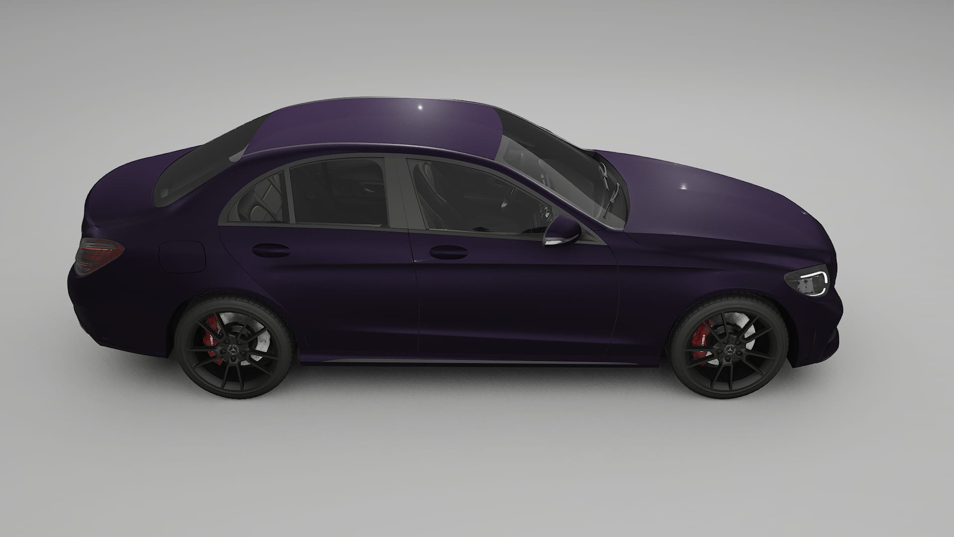 Mercedes C-Class W205 AMG sedan TPU Paint Protection Film | VIOLET Color Change PPF Full Pre-Cut Kit
