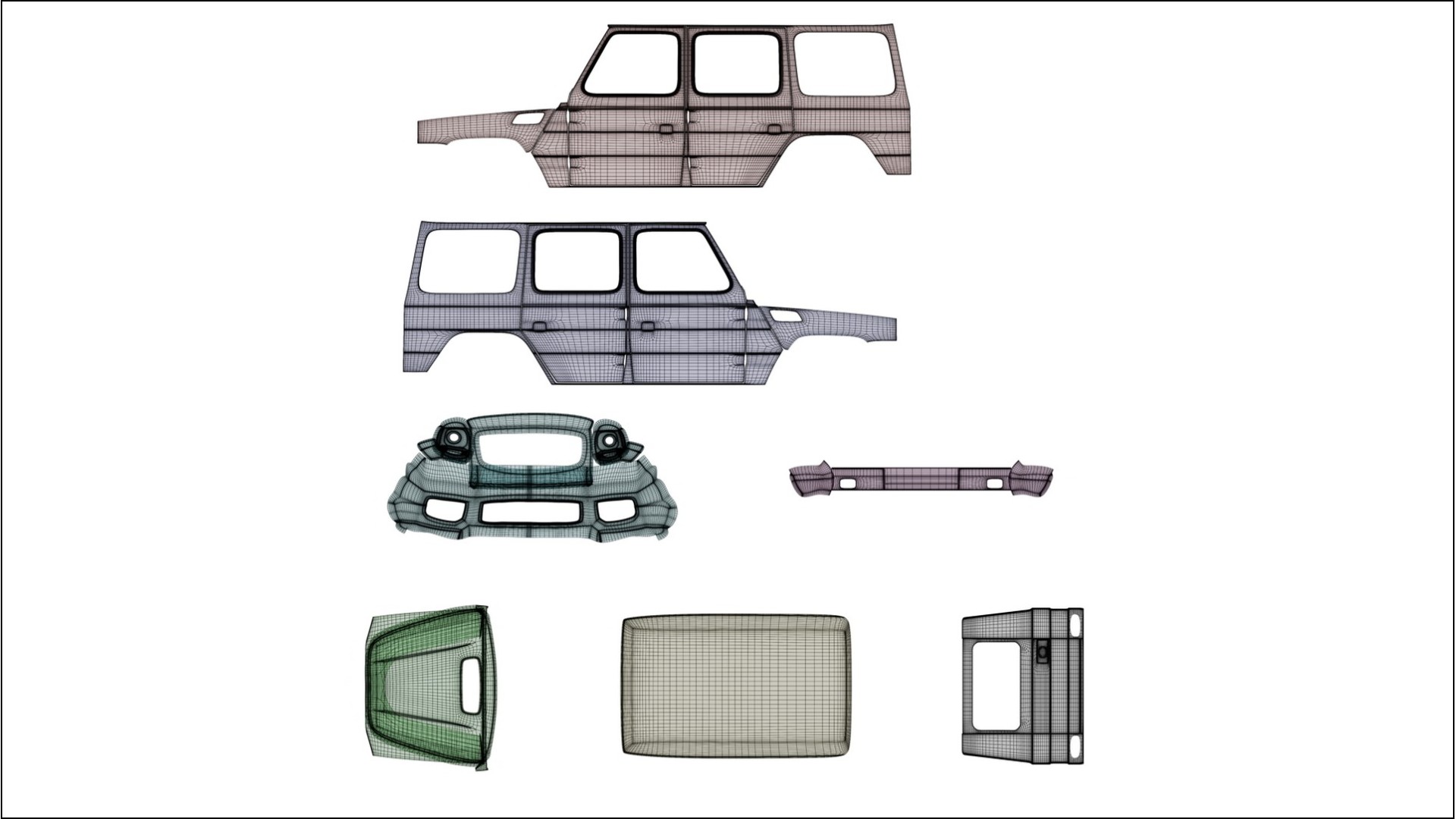 Mercedes G-class 4x4 W463 TPU Paint Protection Film | DAISY Color Change PPF Full Pre-Cut Kit 2