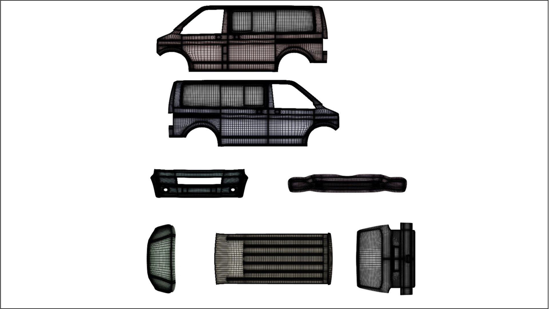 VW Transporter T5 Caravelle TPU Paint Protection Film | FROST Color Change PPF Full Pre-Cut Kit 2